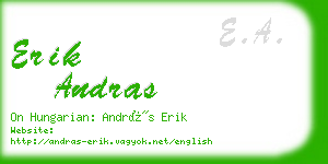 erik andras business card